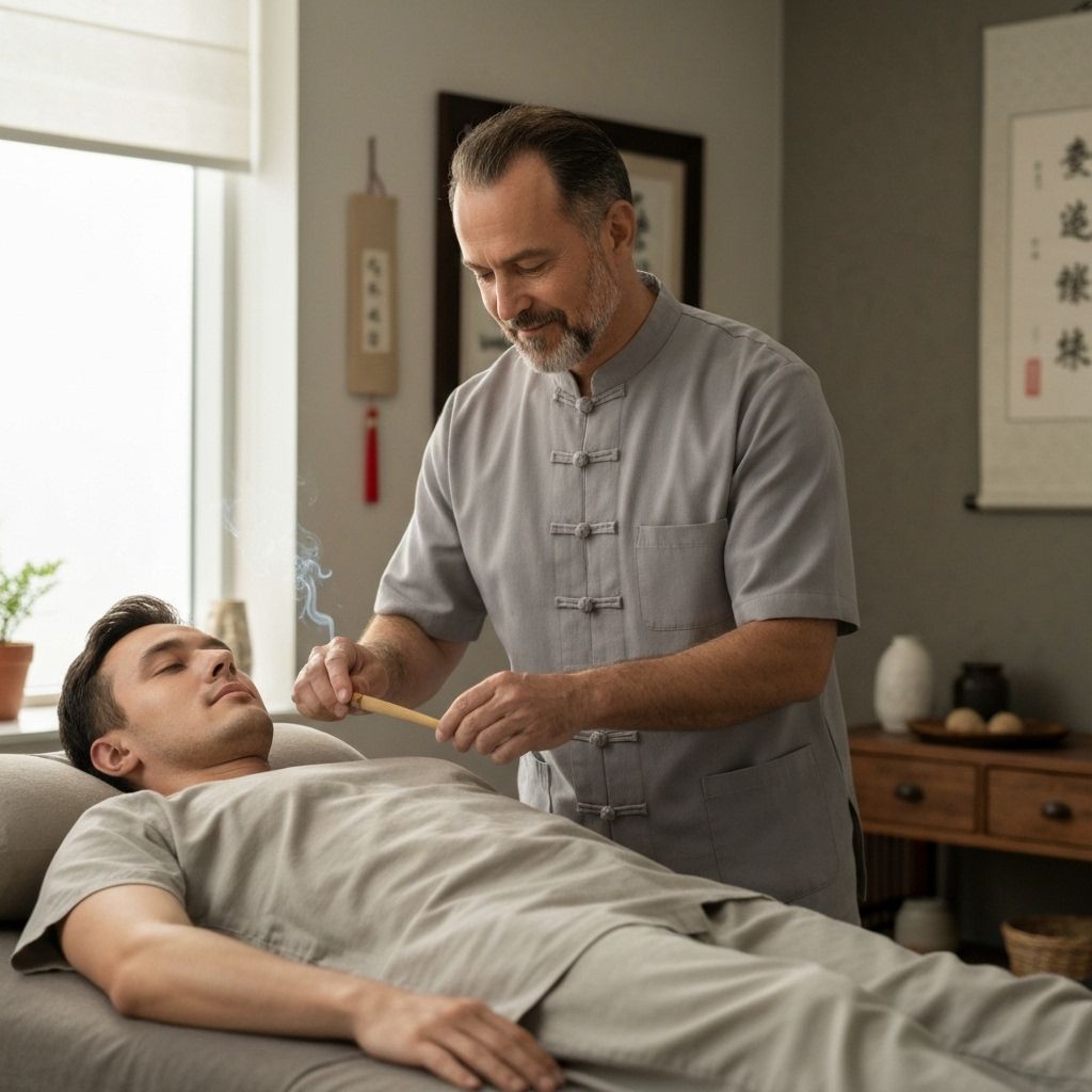 Bâton de moxa utilisé pour la moxibustion