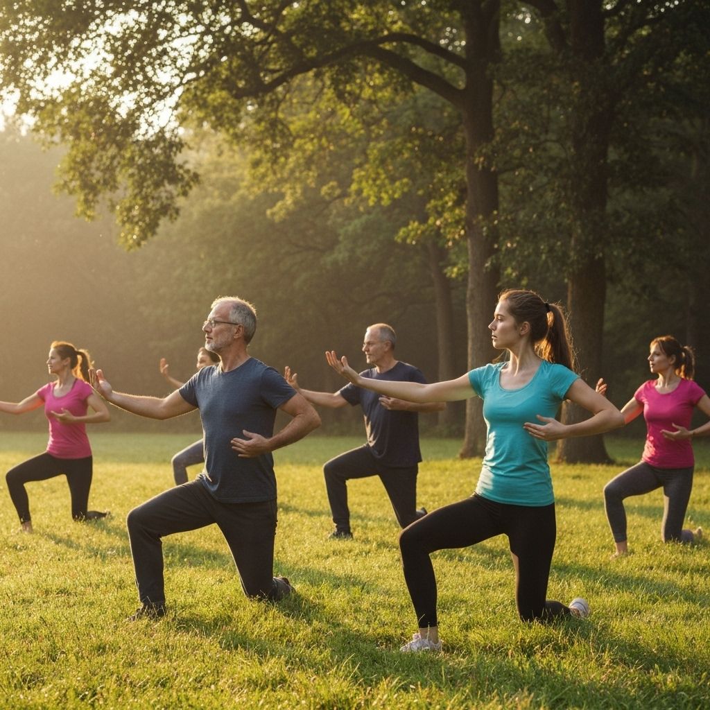 Pratique du Qi Gong dans un environnement naturel